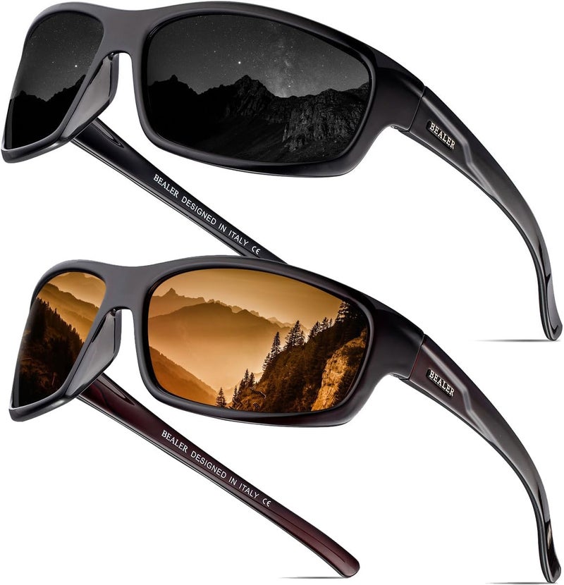 BEALER Store Polarized Sports Sunglasses for Men Lightweight TR90 Frame Sun Glasses Driving Cycling Fishing UV Protection Shades - Image 1